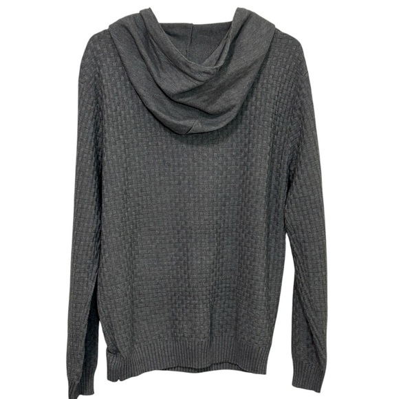 ELK - SIZE LARGE - SOFT GRAY - KNIT LIKE WAFFLE WEAVE - HOODIE - SIZE LARGE B19 - Picture 4 of 12